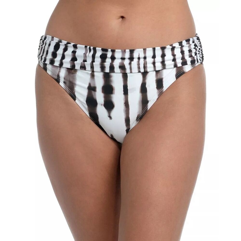La Blanca Twisted Bamboo Shirred Hipster Bikini Bottoms Nwot
